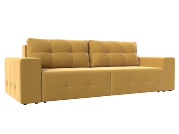 Прямой диван Перри НПБ, Желтый (микровельвет) в Кургане
