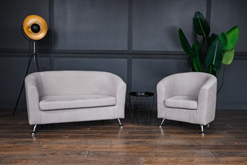 Комплект мебели Брамс  цвет бежевый диван 2Д + кресло в Шадринске