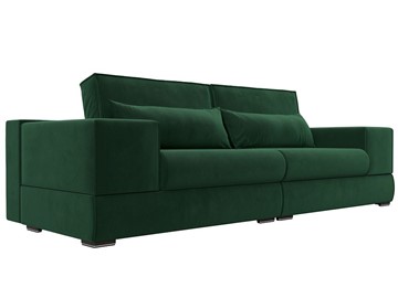 Прямой диван Лига-037, Зеленый (велюр) в Кургане