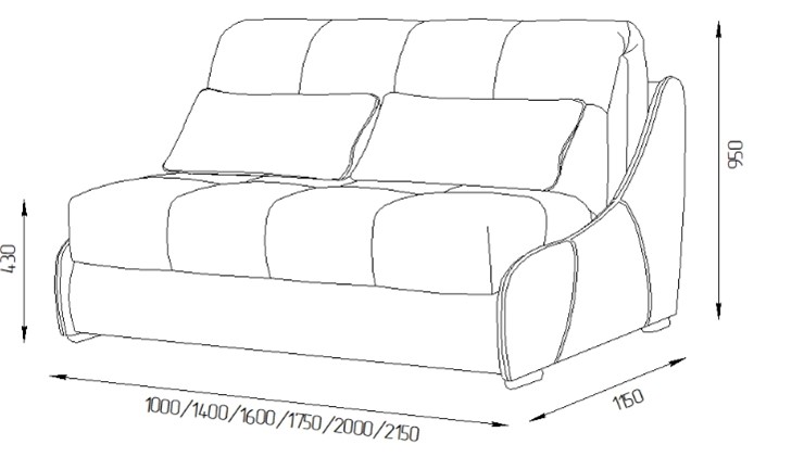 Прямой диван Токио 130 (НПБ) в Шадринске - изображение 11