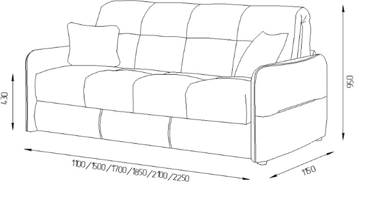 Прямой диван Токио 2 130 (НПБ) в Шадринске - изображение 7