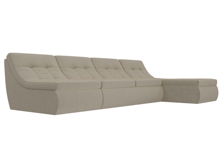 Модульный раскладной диван Холидей, Бежевый (микровельвет) в Шадринске - изображение 3