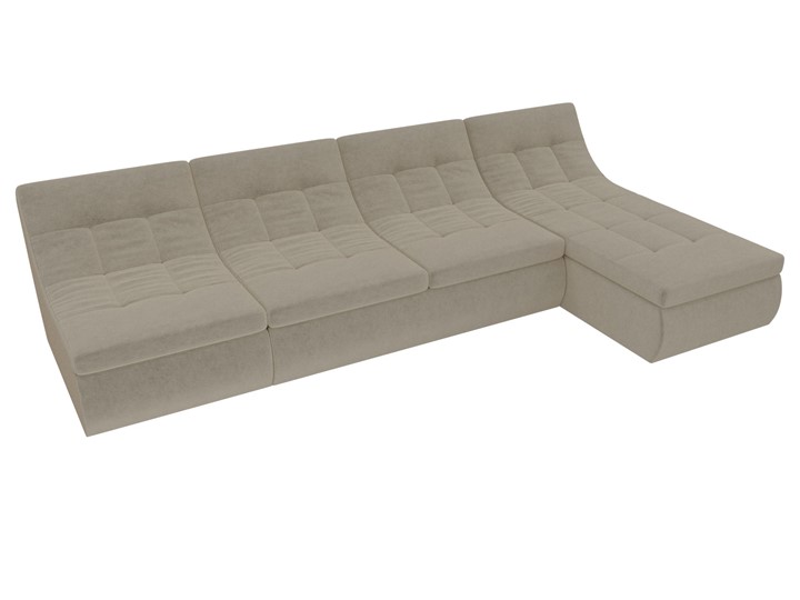 Модульный раскладной диван Холидей, Бежевый (микровельвет) в Шадринске - изображение 4