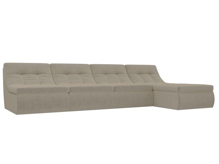 Модульный раскладной диван Холидей, Бежевый (микровельвет) в Шадринске - изображение
