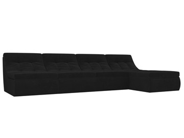 Модульный раскладной диван Холидей, Черный (велюр) в Шадринске