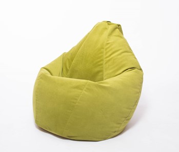 Кресло-мешок Груша малое, велюр однотон, травянное в Шадринске - предосмотр