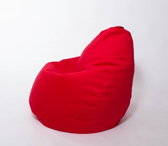Кресло-мешок Груша большое, велюр однотон, красное в Шадринске - предосмотр 1