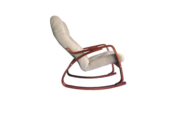 Кресло-качалка Гранд, замша крем в Шадринске - изображение 1