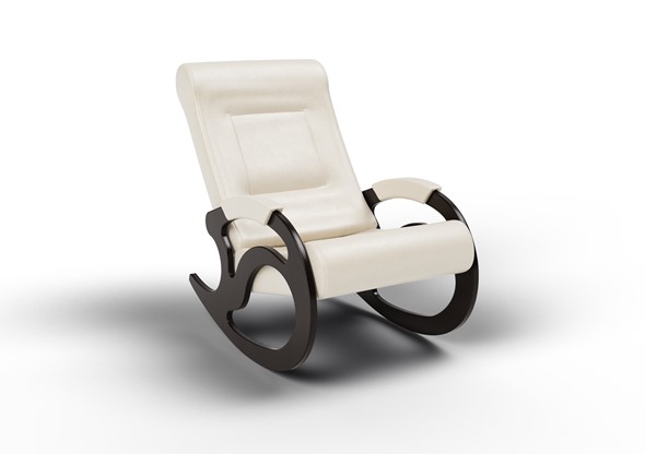 Кресло-качалка Вилла, экокожа крем 11-К-КР в Шадринске - изображение