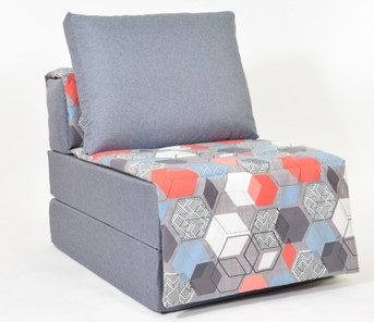 Бескаркасное кресло-кровать Харви, серый - геометрия в Шадринске