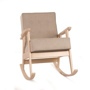 Кресло-качалка Ретро (беленый дуб / 03 - бежевый) в Кургане