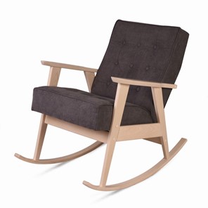 Кресло-качалка Ретро (беленый дуб / 05 - коричневый) в Кургане