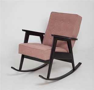 Кресло-качалка Ретро (венге / RS 12 - розовый) в Кургане