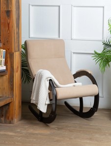 Кресло-качалка в гостиную Корсика, ткань Amigo Beige 34-Т-AB в Кургане - предосмотр 7