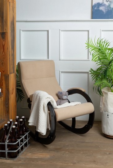 Кресло-качалка в гостиную Корсика, ткань Amigo Beige 34-Т-AB в Шадринске - изображение 8