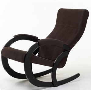 Кресло-качалка в гостиную Корсика, ткань Amigo Coffee 34-Т-AC в Шадринске