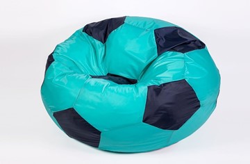 Кресло-мешок Мяч большой, бирюзово-черный в Шадринске