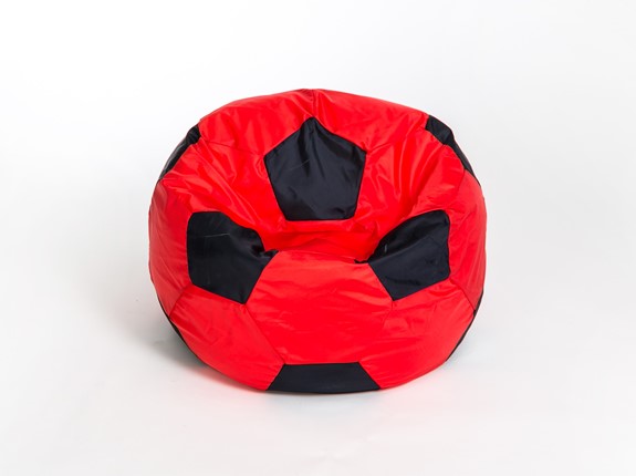 Кресло-мешок Мяч большой, красно-черный в Шадринске - изображение