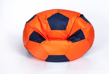 Кресло-мешок Мяч большой, оранжево-черный в Шадринске