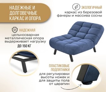 Кресло-кровать Абри опора металл (синий) в Шадринске - предосмотр 10