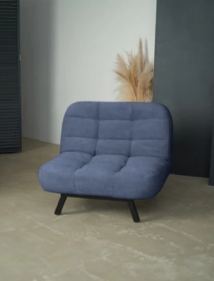 Кресло-кровать Абри опора металл (синий) в Шадринске - изображение 8