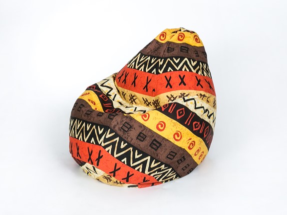 Кресло-мешок Груша среднее, жаккард, африкан в Шадринске - изображение