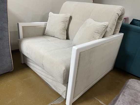 Раскладное кресло Токио 5 90 (ППУ) Флок Benefit 16 ,бук белый в Кургане - изображение