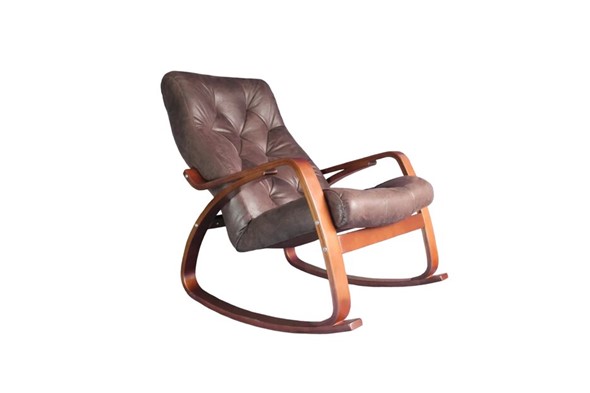 Кресло-качалка Гранд, замша шоколад в Шадринске - изображение