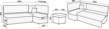 Кухонный угловой диван Нео КМ 3 с механизмом 2000*1110 в Шадринске - предосмотр 20