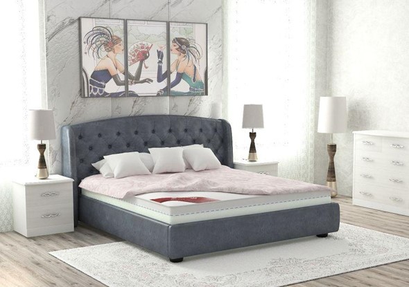 Кровать с механизмом 1.5-спальная Сильва 140х200 (с коробом) в Кургане - изображение
