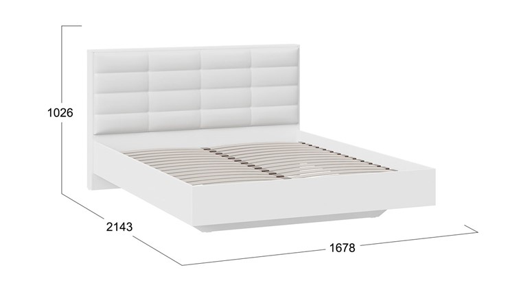 Кровать спальная Агата тип 1 (Белый) в Шадринске - изображение 2
