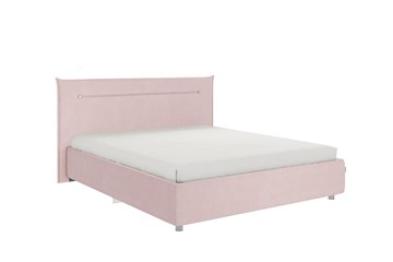 Двуспальная кровать Альба 1.6, нежно-розовый (велюр) в Шадринске