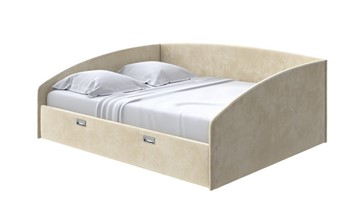 Кровать в спальню Bono 160х200, Велюр (Лофти Айвори) в Шадринске