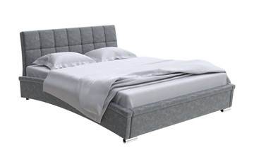 Кровать спальная Corso-1L 200x200, Велюр (Gratta 4 Серый космос) в Шадринске