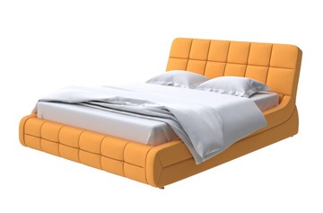 Кровать спальная Corso-6 200х200, Велюр (Scandi Cotton 18 Шафран) в Шадринске