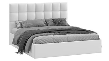 Кровать 2-спальная Эмбер тип 1 (Экокожа белая) в Шадринске