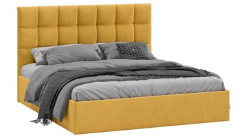 Двуспальная кровать Эмбер тип 1 (Микровелюр Wellmart Yellow) в Шадринске