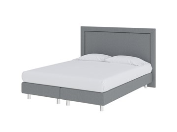 Спальная кровать London Boxspring Elite 160х200, Рогожка (Savana Grey (серый)) в Шадринске
