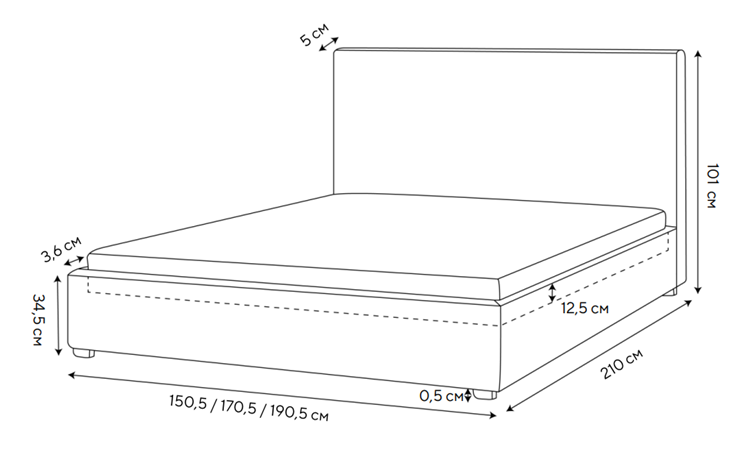 Кровать 2-спальная Mono 140х200, Велюр (Monopoly Миндаль (111)) в Кургане - изображение 1