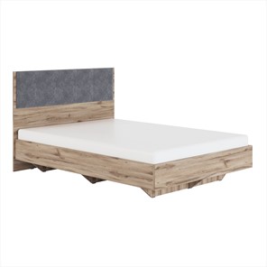 Кровать 2-спальная Николь (мод.1.3) 1,6 серый текстиль, с ортопедическим основанием в Шадринске