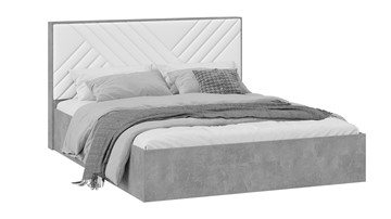 Кровать спальная с подъемным механизмом Хилтон Тип 1 без заглушины (Ателье светлый/Белый) в Шадринске
