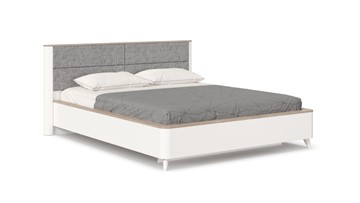 Кровать двуспальная Стефания 1600 с кроватным основанием ЛД 413.150, Дуб Маувелла PR/Белый в Кургане