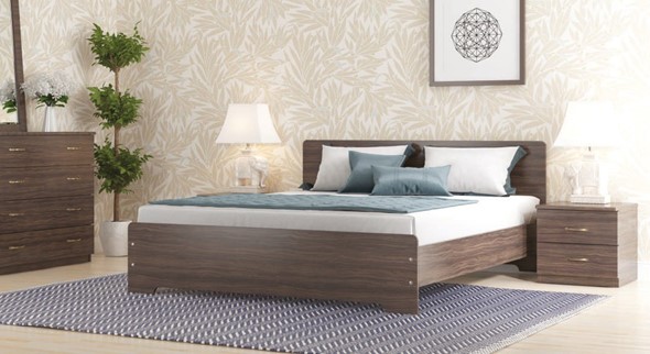 Кровать 2-спальная Золушка, 160х200 с основанием, венге в Кургане - изображение