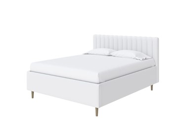 Кровать с бельевым ящиком Madison Lite 140x200, Экокожа (Белый) в Шадринске