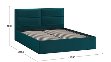 Кровать с подъемным механизмом Глосс Тип 1 (Велюр Confetti Izumrud) в Шадринске - предосмотр 1