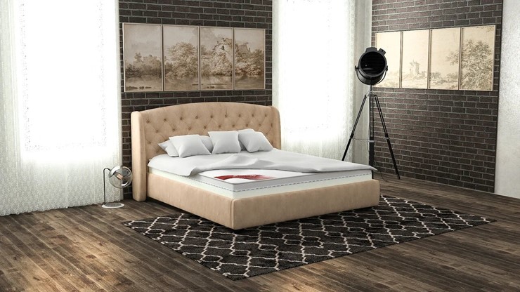 Кровать с механизмом 1.5-спальная Сильва 140х200 (с коробом) в Кургане - изображение 10