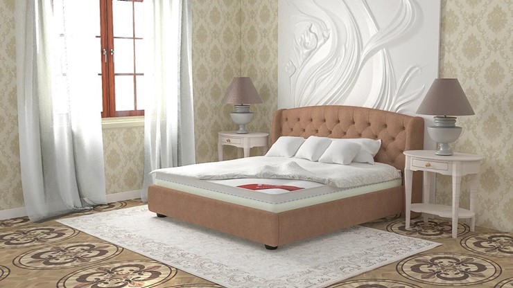 Кровать с механизмом 1.5-спальная Сильва 140х200 (с коробом) в Кургане - изображение 3