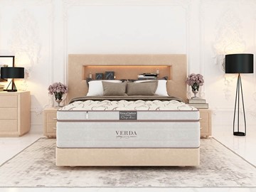Двуспальная кровать Smart Compact/Podium M 160х200, Флок (Велсофт Бежевый) в Шадринске