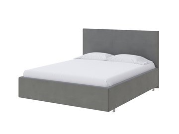 Спальная кровать Flat 90х200, Велюр (Forest 17 Серый) в Кургане