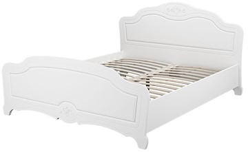 Кровать полутороспальная Лотос (Белый) 140х200 с основанием в Кургане - предосмотр 1